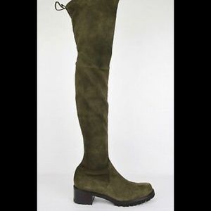 Stuart Weitzman Vanland Olive Over-The-Knee Boots